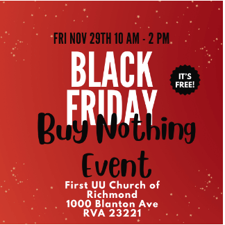 In black lettering: Fri Nov 29 10am-2pm; In white lettering: Black Friday; In 