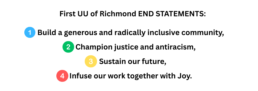 First UU Church of Richmond END STATEMENTS