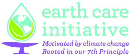 Earth care initiative logo with a globe and leaf graphic.