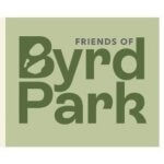 Logo with the text "Friends of Byrd Park" on a light green background.